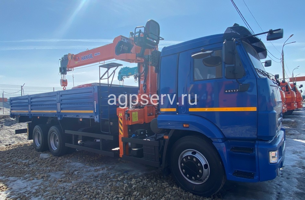 Автомобиль бортовой 438210 на шасси Камаз  65117-3010-48 с КМУ HANGIL HGC756