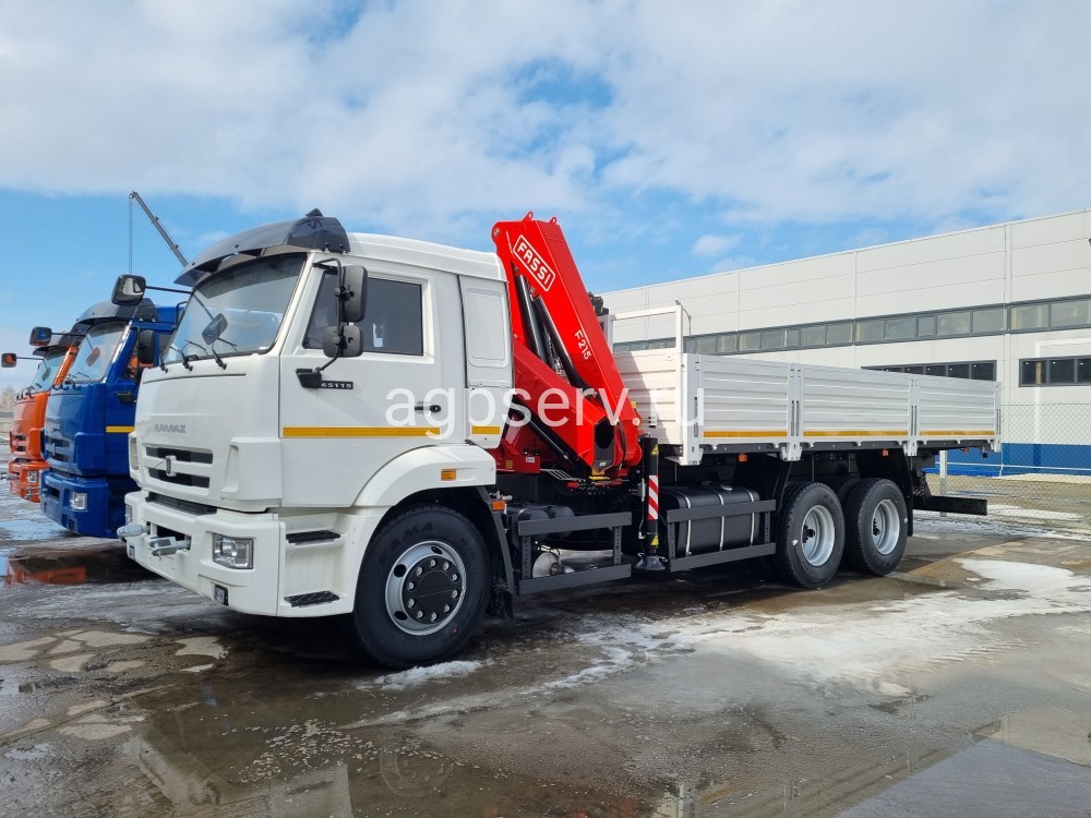 Автомобиль бортовой 438230 на шасси Камаз 65115-3094-48 с кму Fassi F215A.0.22