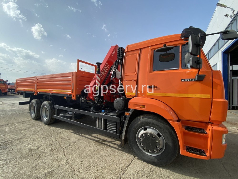 Автомобиль бортовой 438230 на шасси Камаз 65115-773094-50 с КМУ Fassi F155A.0.22