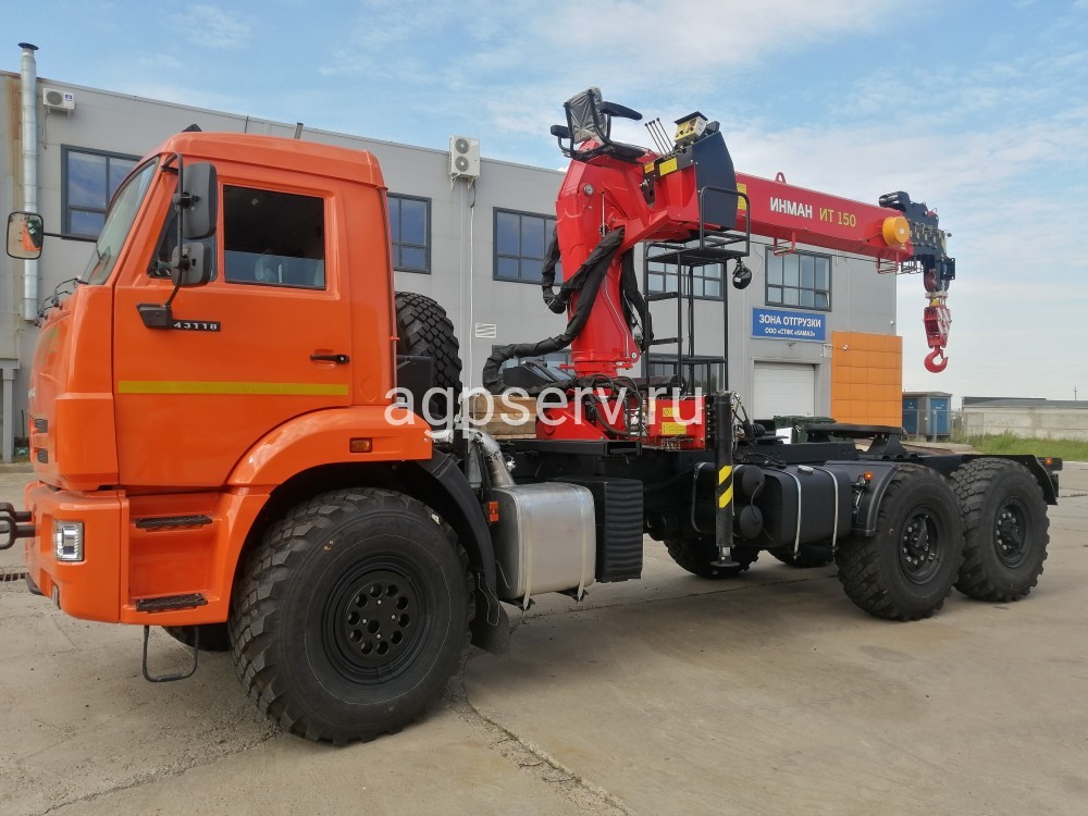 Автомобиль- тягач седельный 438242-02 на шасси КАМАЗ 43118-73094-50 с КМУ ИНМАН IT-150