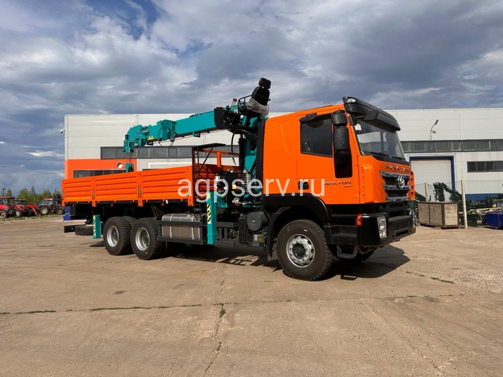 Автомобиль бортовой 4382Н0 на шасси HONGYAN CQ3346HV39D с КМУ HKTC8026
