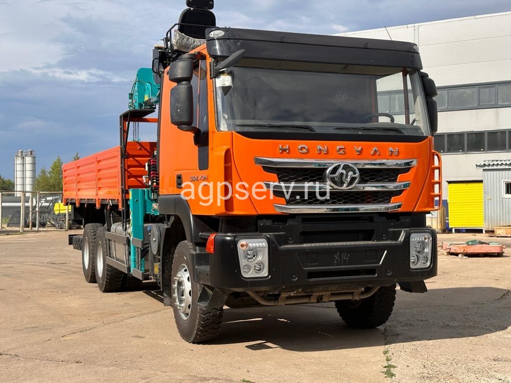 Автомобиль бортовой 4382Н0 на шасси HONGYAN CQ3346HV39D с КМУ HKTC8026