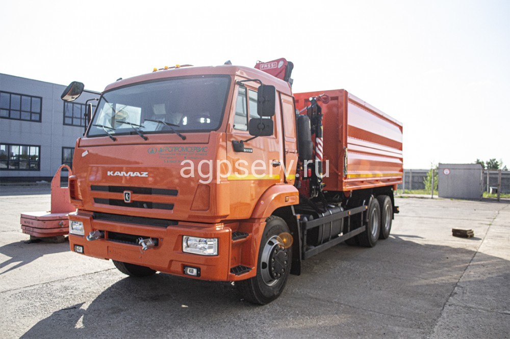 Автомобиль самосвал 438234 на шасси КАМАЗ 65115-3094-48 с КМУ FASSI 155