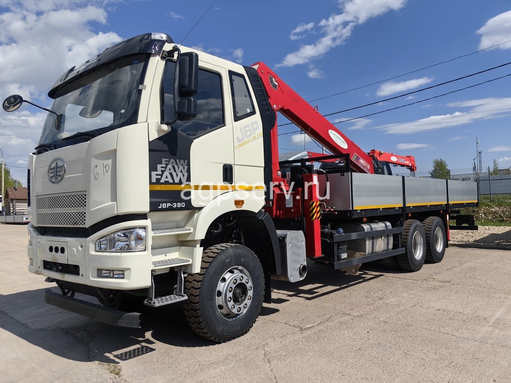 Автомобиль бортовой 6х4 на шасси FAW 3250 c КМУ HORYONG 216